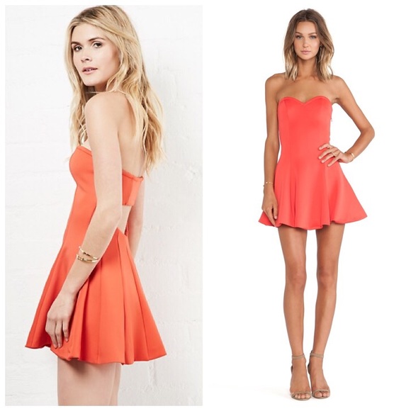 NEW Revolve Lovers + Friends Red Coral Dress - Picture 7 of 8